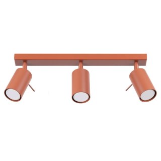 PLAFON LAMPA SUFITOWA LUMINUS, 3XGU10, CZERWONA, REGULOWANA, LOFT, TUBA