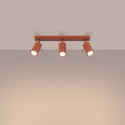 PLAFON LAMPA SUFITOWA LUMINUS, 3XGU10, CZERWONA, REGULOWANA, LOFT, TUBA