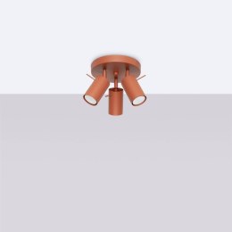 PLAFON SUFITOWY LUMINUS RING, 3X GU10, OCHRA CZERWONA, RUCHOMY REFLEKTOR