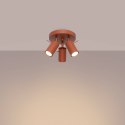 PLAFON SUFITOWY LUMINUS RING, 3X GU10, OCHRA CZERWONA, RUCHOMY REFLEKTOR