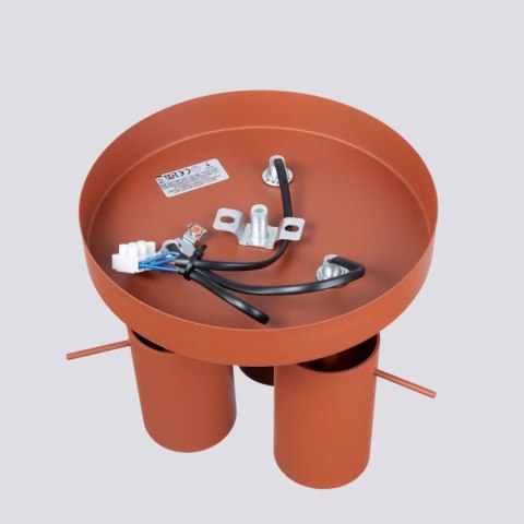 PLAFON SUFITOWY LUMINUS RING, 3X GU10, OCHRA CZERWONA, RUCHOMY REFLEKTOR