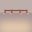 PLAFON SUFITOWY LUMINUS 4XGU10 CZERWONY, LAMPA REFLEKTOR, REGULOWANA, LOFT