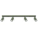 PLAFON LAMPA SUFITOWA LUMINUS, 4XGU10, ZIELONA OLIWKOWA, REGULOWANA, LOFT