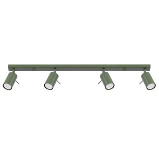 PLAFON LAMPA SUFITOWA LUMINUS, 4XGU10, ZIELONA OLIWKOWA, REGULOWANA, LOFT