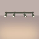 PLAFON LAMPA SUFITOWA LUMINUS, 4XGU10, ZIELONA OLIWKOWA, REGULOWANA, LOFT
