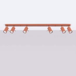 PLAFON LAMPA SUFITOWA LUMINUS RING, 6xGU10, OCHRA CZERWONA, LOFT, 117CM