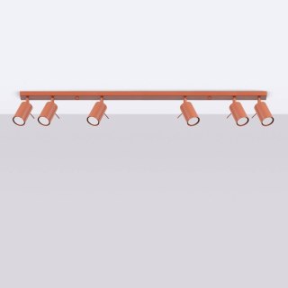PLAFON LAMPA SUFITOWA LUMINUS RING, 6xGU10, OCHRA CZERWONA, LOFT, 117CM