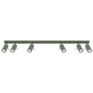 PLAFON SUFITOWY LUMINUS, 6XGU10, OLIWKOWY, NOWOCZESNY, LOFT, STAL, 117CM