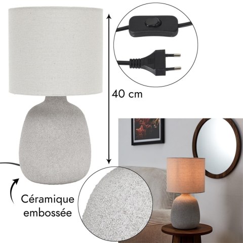Lampa stołowa Amani ceramiczna szara jasna Lampa stołowa Amani ceramiczna szara jasna