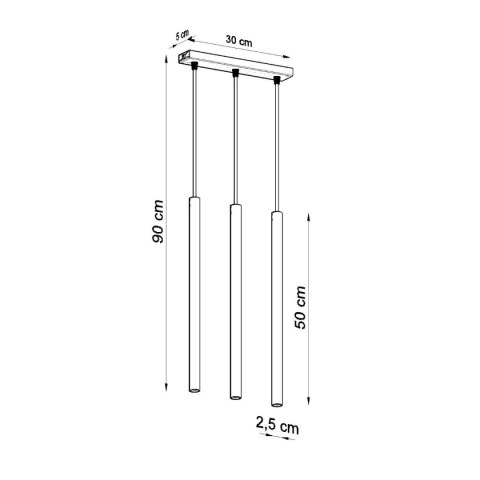 Lampa wisząca PASTELO 3 biała Lampa wisząca PASTELO 3 biała