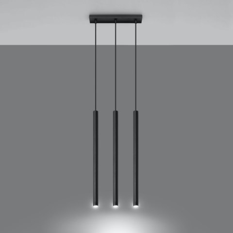 Lampa wisząca PASTELO 3 czarna Lampa wisząca PASTELO 3 czarna