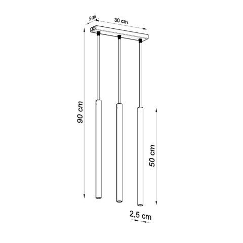 Lampa wisząca PASTELO 3 czarna Lampa wisząca PASTELO 3 czarna