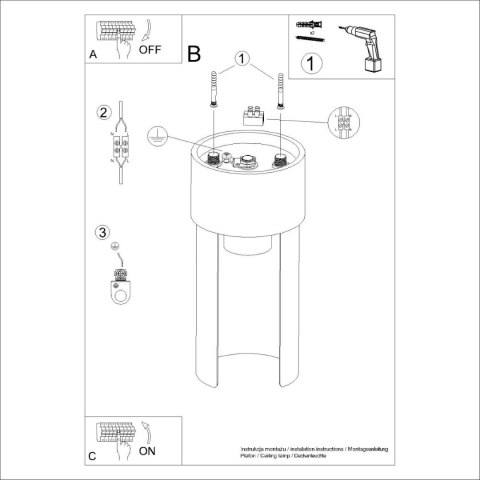 PLAFON LAMPA SUFITOWA BIAŁA LUMINO, REGULOWANA, E27, NOWOCZESNA, DO SALONU
