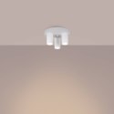 LAMPA SUFITOWA PLAFON MODERNA, BIAŁA, 3XGU10, TUBA, LOFT, STAL, DO SALONU
