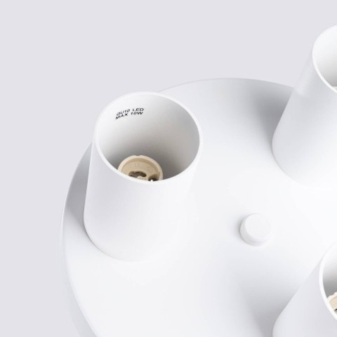LAMPA SUFITOWA PLAFON MODERNA, BIAŁA, 3XGU10, TUBA, LOFT, STAL, DO SALONU