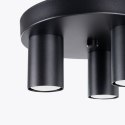 LAMPA SUFITOWA MODERNA, PLAFON CZARNY, 3XGU10, LOFT, NOWOCZESNA, TUBA, STAL