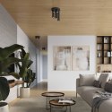 LAMPA SUFITOWA MODERNA, PLAFON CZARNY, 3XGU10, LOFT, NOWOCZESNA, TUBA, STAL