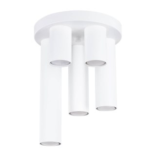 PLAFON LAMPA SUFITOWA MODERNA LAGOS, BIAŁA TUBA, LOFT, GU10, DO SALONU