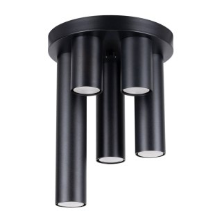 LAMPA SUFITOWA MODERNA, PLAFON, CZARNA, TUBA, LOFT, NOWOCZESNA, GU10
