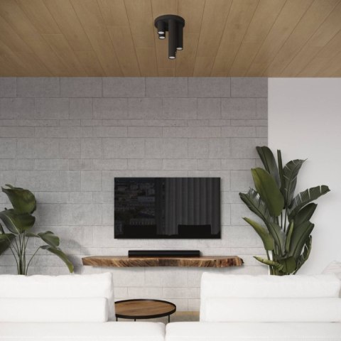 LAMPA SUFITOWA MODERNA, PLAFON, CZARNA, TUBA, LOFT, NOWOCZESNA, GU10