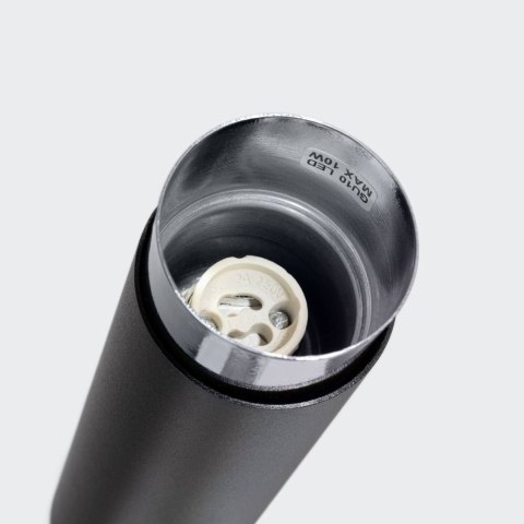 PLAFON SUFITOWY TUBA NERO LUMINA, CZARNY, CHROM, GU10, LAMPA NOWOCZESNA