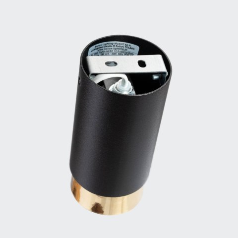 PLAFON NERO LUMINA, CZARNY ZŁOTY, LAMPA SUFITOWA, TUBA, GU10, NOWOCZESNA