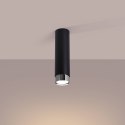 PLAFON LAMPA SUFITOWA TUBA LUMINA NERO, CZARNY CHROM, GU10, NOWOCZESNA