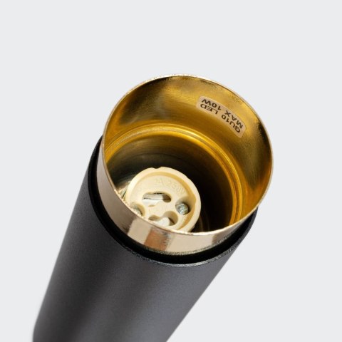 PLAFON LAMPA SUFITOWA LUMINA NERO, CZARNY ZŁOTY, TUBA, GU10, NOWOCZESNY