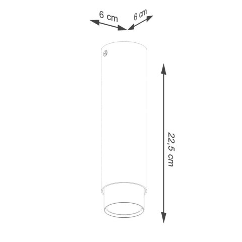 PLAFON LAMPA SUFITOWA LUMINA NERO, CZARNY ZŁOTY, TUBA, GU10, NOWOCZESNY