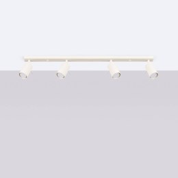 PLAFON SUFITOWY LUMINUS 4XGU10 BEŻOWY, TUBA, REFLEKTOR, DO SALONU, LOFT