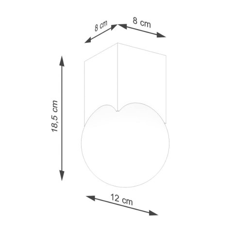PLAFON LAMPA SUFITOWA AURA DREWNO SZKŁO KULA G9, BIAŁA, SKANDYNAWSKA, SALON