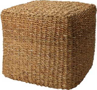 KWADRATOWA PUFA BOHO, PLECIONKA, TRAWA MORSKA, DO SALONU, ORIENTALNA 40 CM