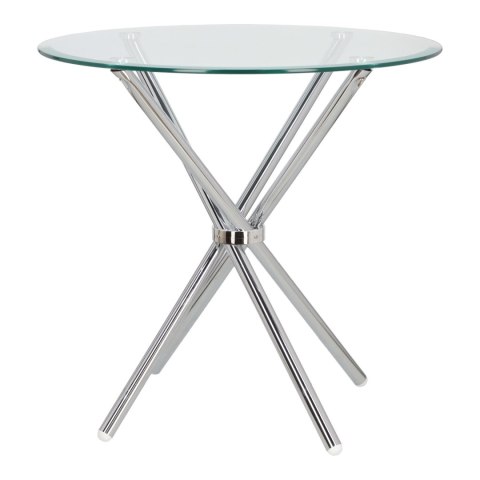OKRĄGŁY SZKLANY STÓŁ, CHROMOWANE NOGI, DO SALONU, NOWOCZESNY, 90 CM OKRĄGŁY SZKLANY STÓŁ, CHROMOWANE NOGI, DO SALONU, NOWOCZESNY, 90 CM