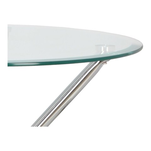 OKRĄGŁY SZKLANY STÓŁ, CHROMOWANE NOGI, DO SALONU, NOWOCZESNY, 90 CM OKRĄGŁY SZKLANY STÓŁ, CHROMOWANE NOGI, DO SALONU, NOWOCZESNY, 90 CM