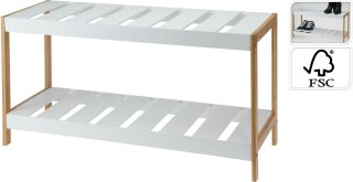 REGAŁ NA BUTY LUMINA, BIAŁY, SZAFKA, PÓŁKA, 70 CM, DO SALONU, LOFT, OTWARTY