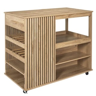 WYSPA KUCHENNA NA KÓŁKACH SCANDI, DĄB, DO KUCHNI, PRAKTYCZNA, 105 x 60 CM
