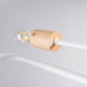 ŻYRANDOL LAMPA SUFITOWA AETHEL, LOFT, DREWNO, BIAŁA, 4XE27, SALON, DESIGN