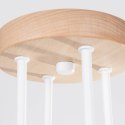ŻYRANDOL LAMPA SUFITOWA AETHEL, LOFT, DREWNO, BIAŁA, 4XE27, SALON, DESIGN