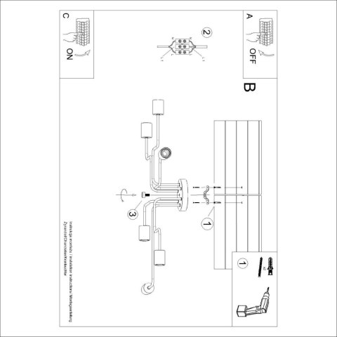 ŻYRANDOL LOFT AETHEL, LAMPA SUFITOWA, DREWNIANY, BIAŁY, 6XE27, SALON