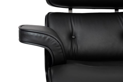 FOTEL LOUNGE BIUROWY, HEBAN, CZARNA SKÓRA NATURALNA, OBROTOWY, EKSKLUZYWNY FOTEL LOUNGE BIUROWY, HEBAN, CZARNA SKÓRA NATURALNA, OBROTOWY, EKSKLUZYWNY