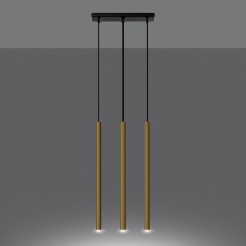 Lampa Wisząca PASTELO 3L złoty połysk Lampa Wisząca PASTELO 3L złoty połysk