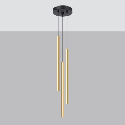 Lampa Wisząca PASTELO 3P złoty połysk Lampa Wisząca PASTELO 3P złoty połysk