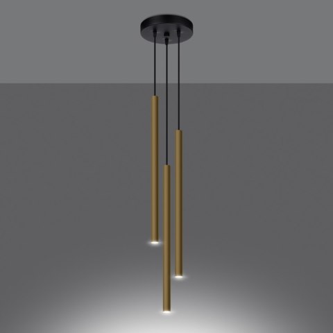Lampa Wisząca PASTELO 3P złoty połysk Lampa Wisząca PASTELO 3P złoty połysk