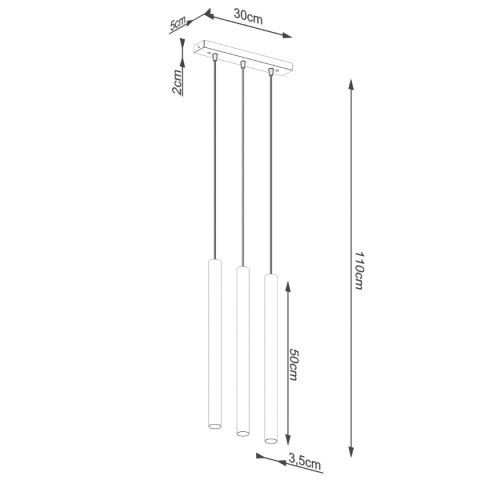 Lampa wisząca PASTELO 3L beton Lampa wisząca PASTELO 3L beton
