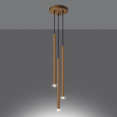 Lampa wisząca PASTELO 3P złota Lampa wisząca PASTELO 3P złota