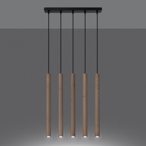 Lampa wisząca PASTELO 5L drewno Lampa wisząca PASTELO 5L drewno