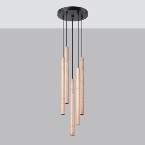 Lampa wisząca PASTELO 5P drewno Lampa wisząca PASTELO 5P drewno