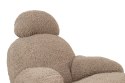 FOTEL BUJANY TEDDY, PLUSZAK, BEŻOWY, NA PŁOZACH, DO SALONU, WYPOCZYNKOWY