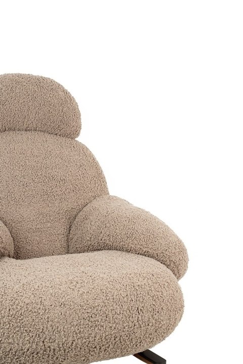 FOTEL BUJANY TEDDY, PLUSZAK, BEŻOWY, NA PŁOZACH, DO SALONU, WYPOCZYNKOWY FOTEL BUJANY TEDDY, PLUSZAK, BEŻOWY, NA PŁOZACH, DO SALONU, WYPOCZYNKOWY