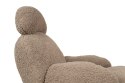 FOTEL BUJANY TEDDY, PLUSZAK, BEŻOWY, NA PŁOZACH, DO SALONU, WYPOCZYNKOWY